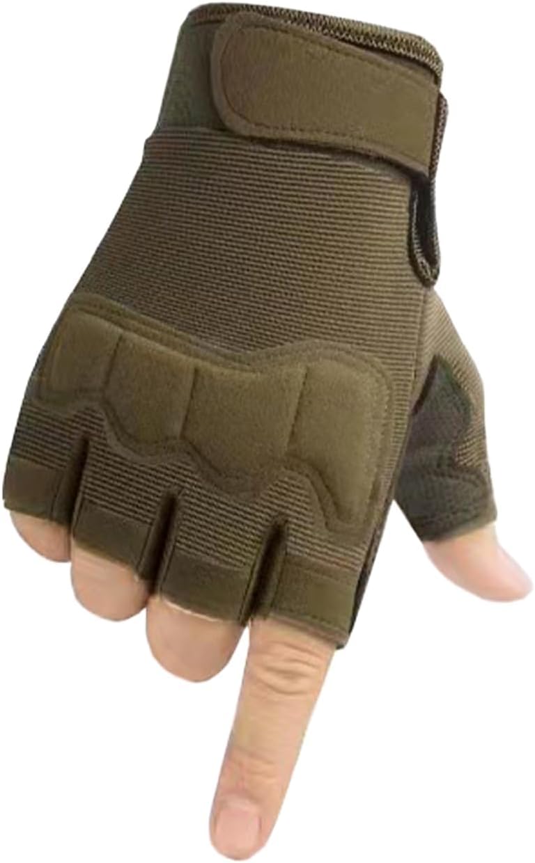 GREUS Kids Tactical Half Finger Riding Bike Gloves Anti-Slip Military Outdoor Training Cycling Camo Sports Gloves for Boys 8-10 - Image 4